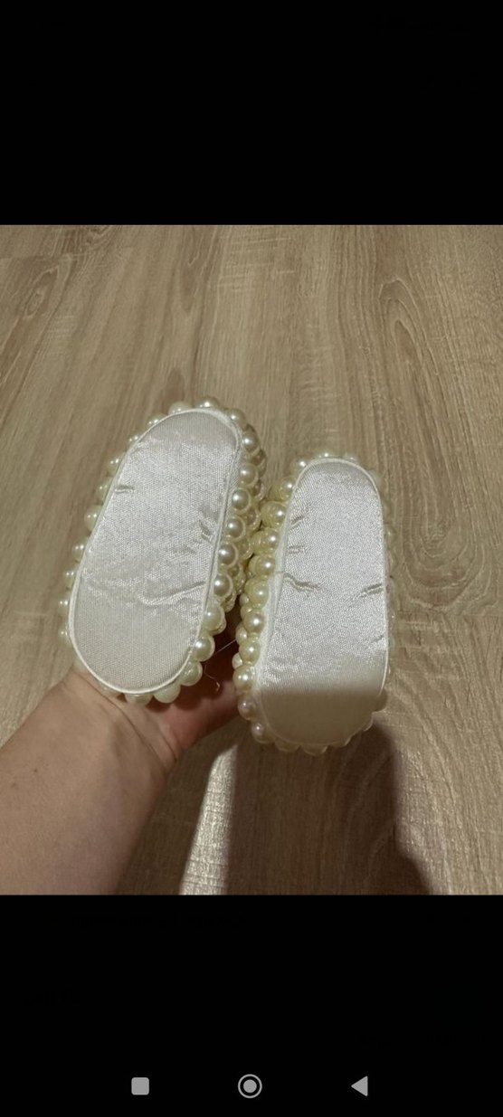 İnci Detaylı Beyaz Kız Çocuk Özel Ayakkabı - Görsel 2