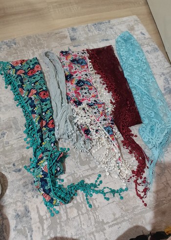 Renkli Boncuklu Bohem Kadın Fular Seti - Görsel 5