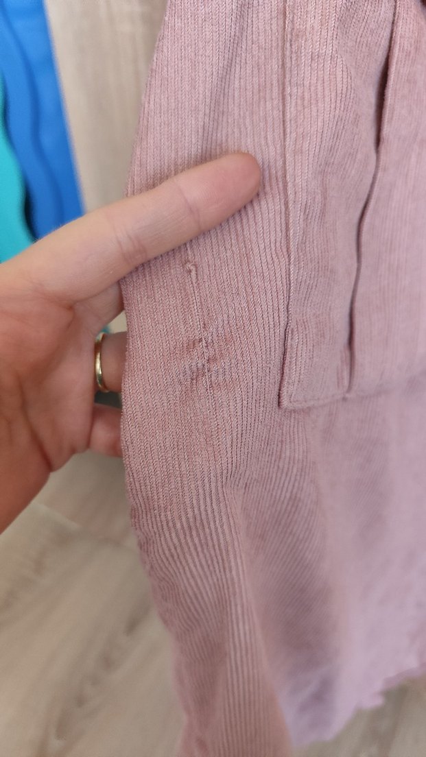 Düğmeli Pembe Keten Kadın Gömlek - Görsel 2