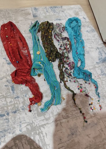 Dantel Detaylı Çok Renkli Bohem Kadın bandana - Görsel 14