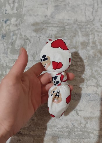 Renkli Desenli Beyaz Elastik Saç Bandı - Görsel 3