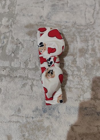 Renkli Desenli Beyaz Elastik Saç Bandı - Görsel 2