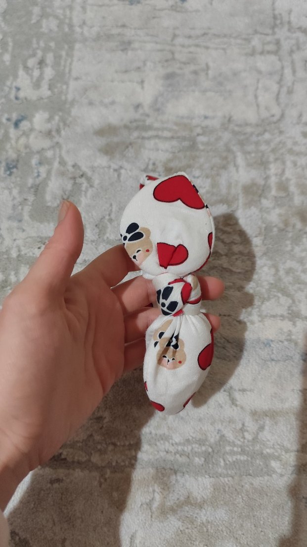 Renkli Desenli Beyaz Elastik Saç Bandı - Görsel 3