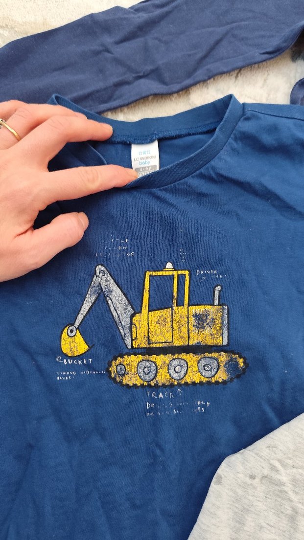 Gri Erkek Çocuk Uzun Kollu Baskılı Tişört - Görsel 4