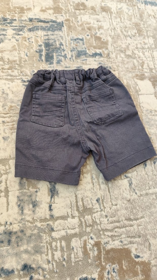 Gri Düğmeli Erkek çocuk Denim Şort - Görsel 3