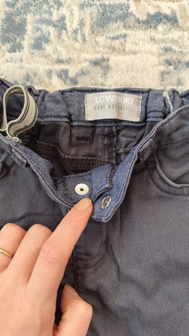 Gri Düğmeli Erkek çocuk Denim Şort - Görsel 2