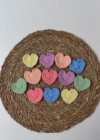 Renkli Örgü Kalp obje - Görsel 2