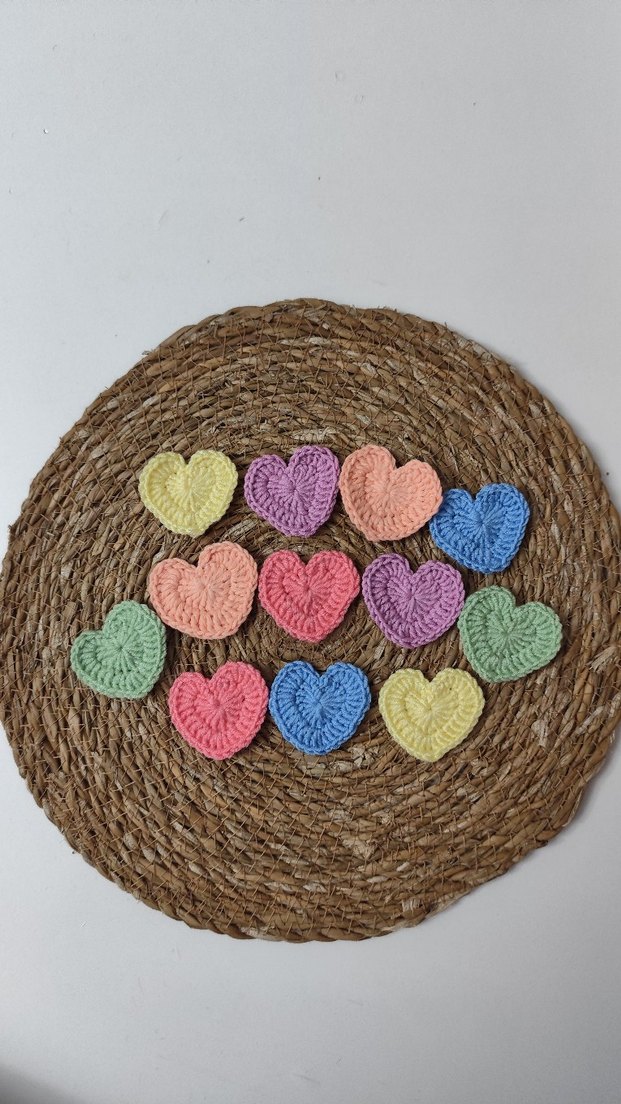 Renkli Örgü Kalp obje - Görsel 2