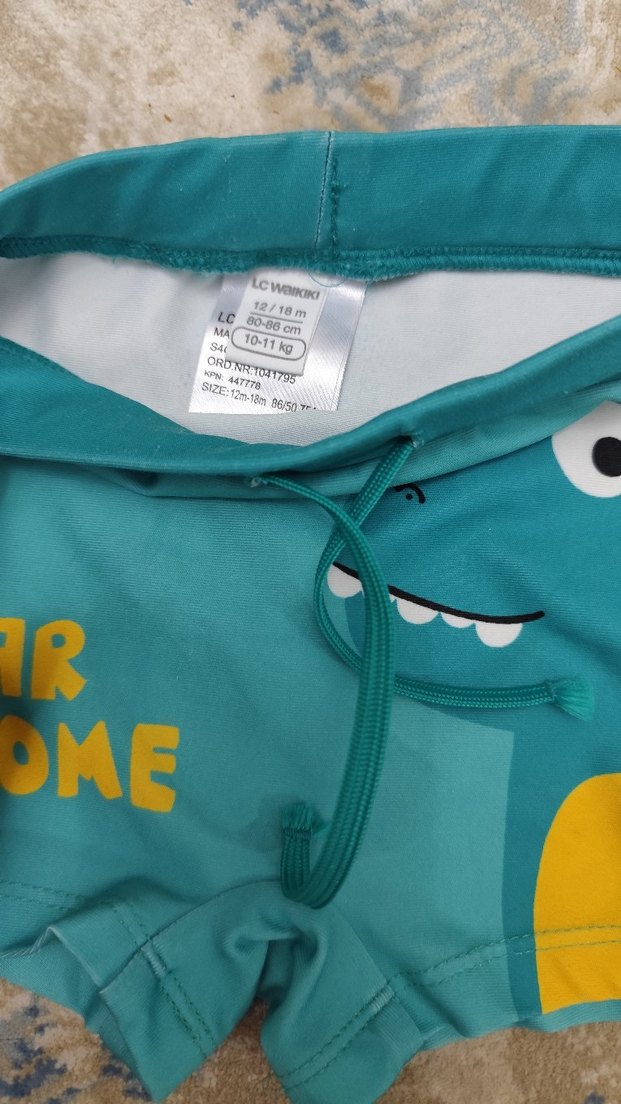 Turkuaz Erkek Çocuk Baskılı Mayo Şort - Görsel 2