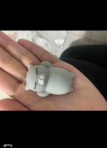 Squishy kedi cat gri sıfır paketli 