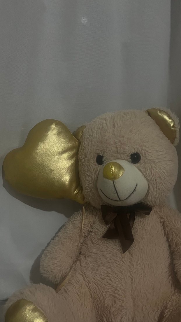 Altın Parlak Peluş Ayıcık - Görsel 4