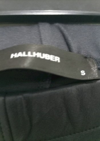 s Beden siyah Renk HALLHUBER Kadın Siyah Deri Kemerli Tayt