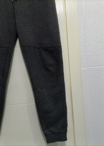 Gri Kadın Belli Bağcıklı Rahat Eşofman - Görsel 6