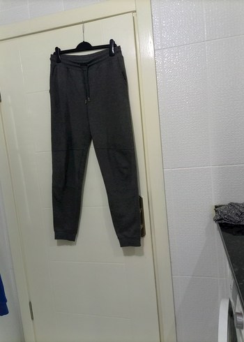 Gri Kadın Belli Bağcıklı Rahat Eşofman - Görsel 4