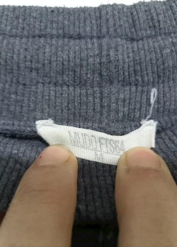 Gri Kadın Belli Bağcıklı Rahat Eşofman - Görsel 3