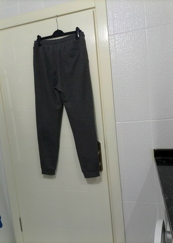 Gri Kadın Belli Bağcıklı Rahat Eşofman - Görsel 7