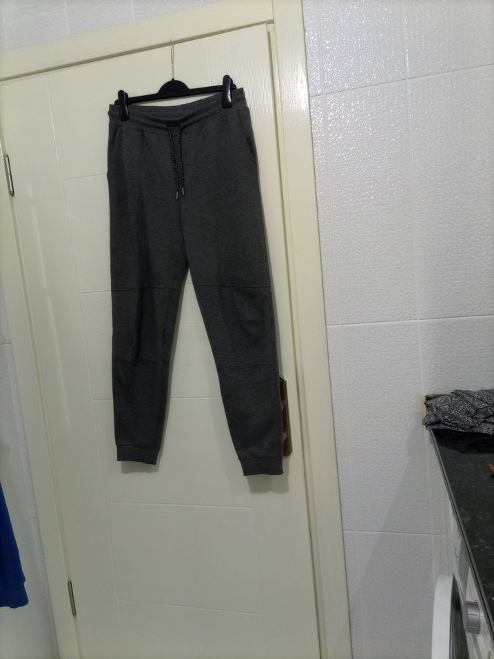 Gri Kadın Belli Bağcıklı Rahat Eşofman - Görsel 4