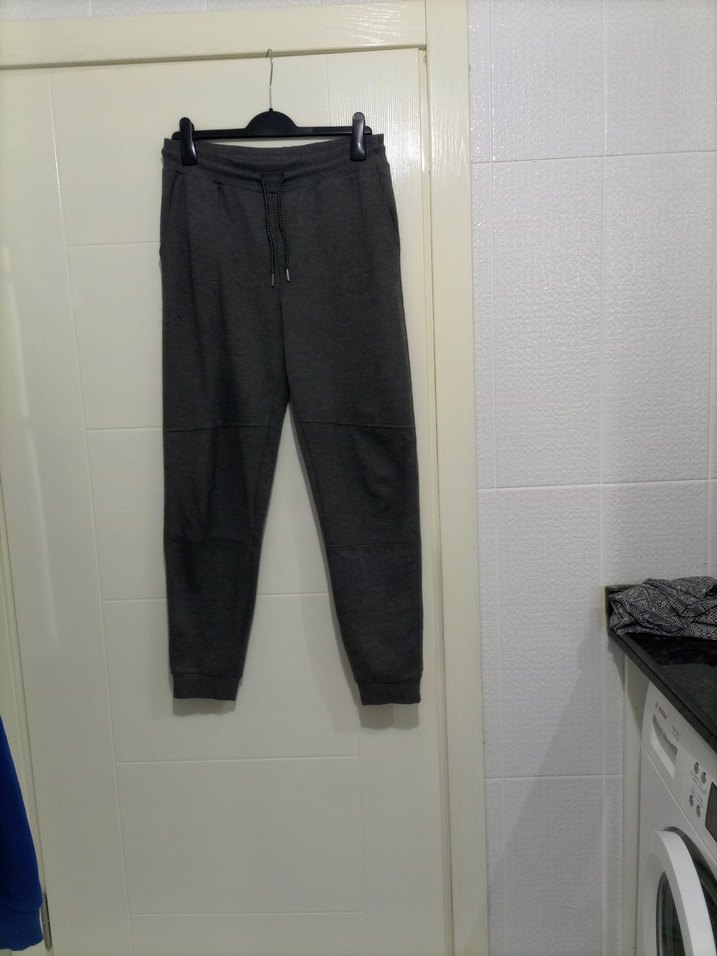 Gri Kadın Belli Bağcıklı Rahat Eşofman - Görsel 2