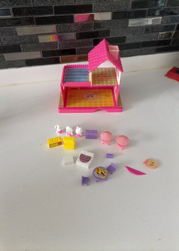 Renkli Pembe Oyuncak Ev Seti - Görsel 5