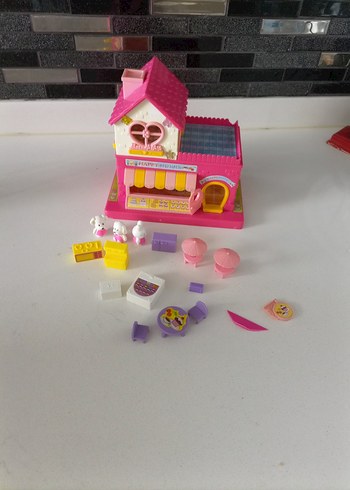 Renkli Pembe Oyuncak Ev Seti - Görsel 3