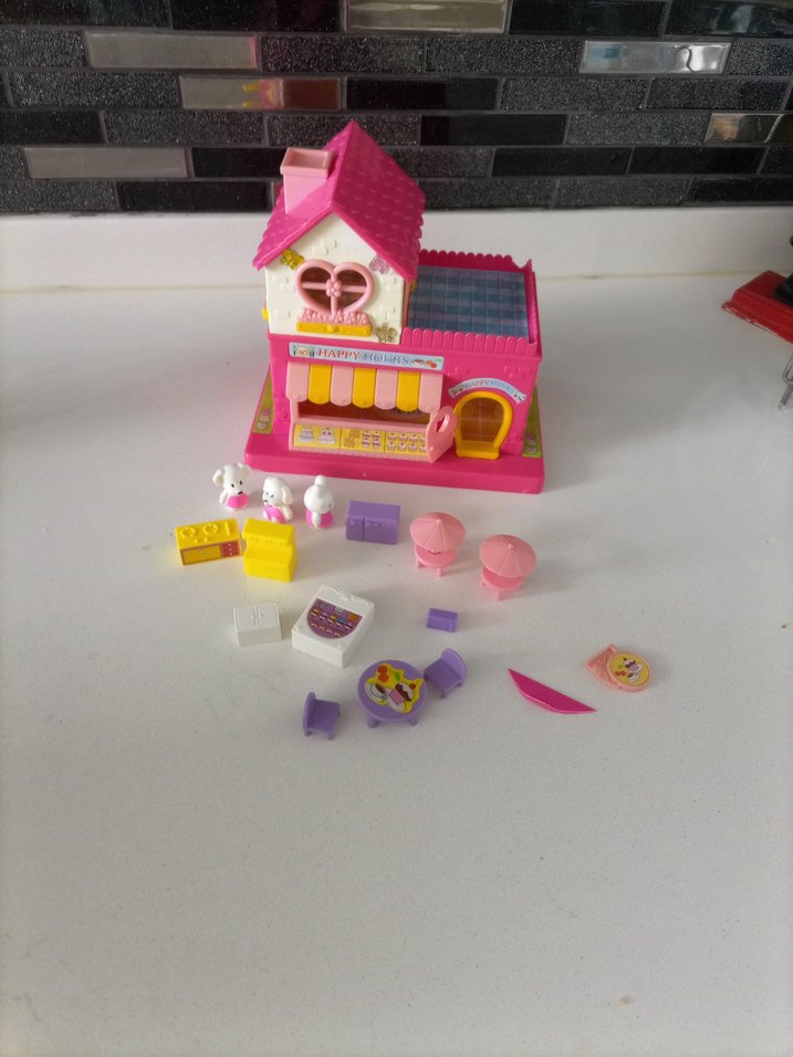Renkli Pembe Oyuncak Ev Seti - Görsel 3