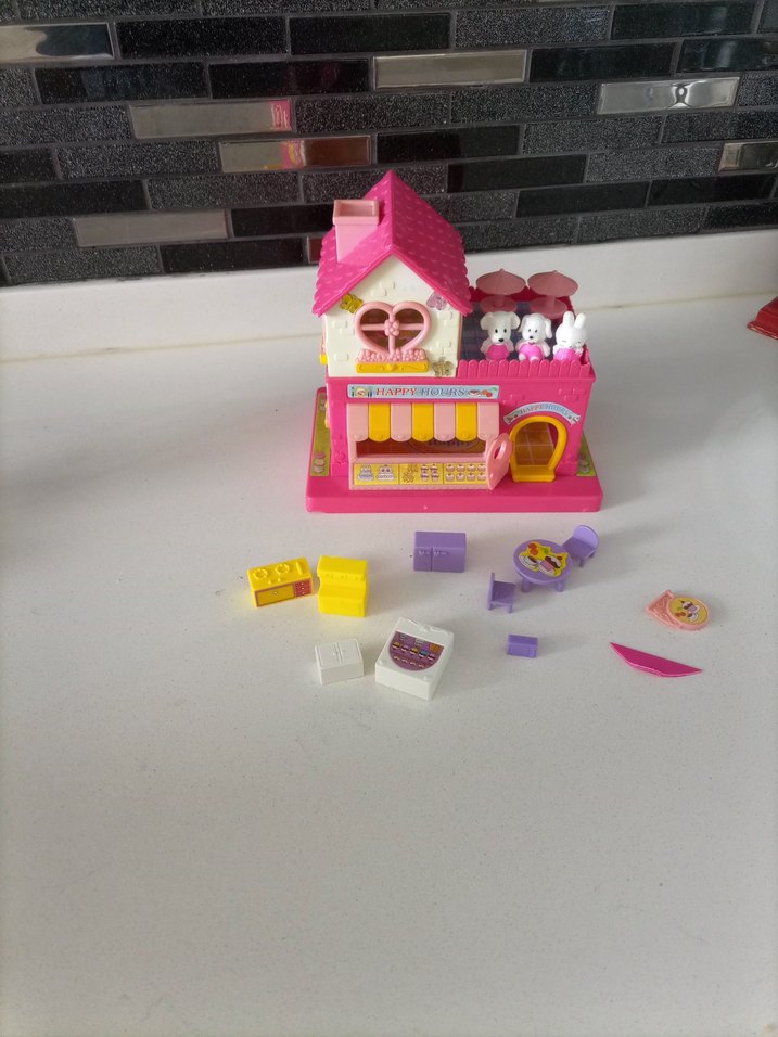 Renkli Pembe Oyuncak Ev Seti - Görsel 2