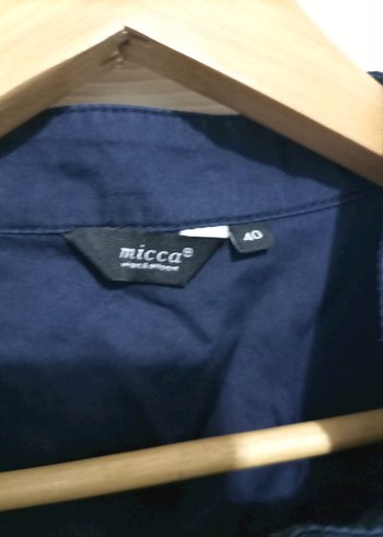 Düğmeli Lacivert Keten Kadın Blazer - Görsel 5