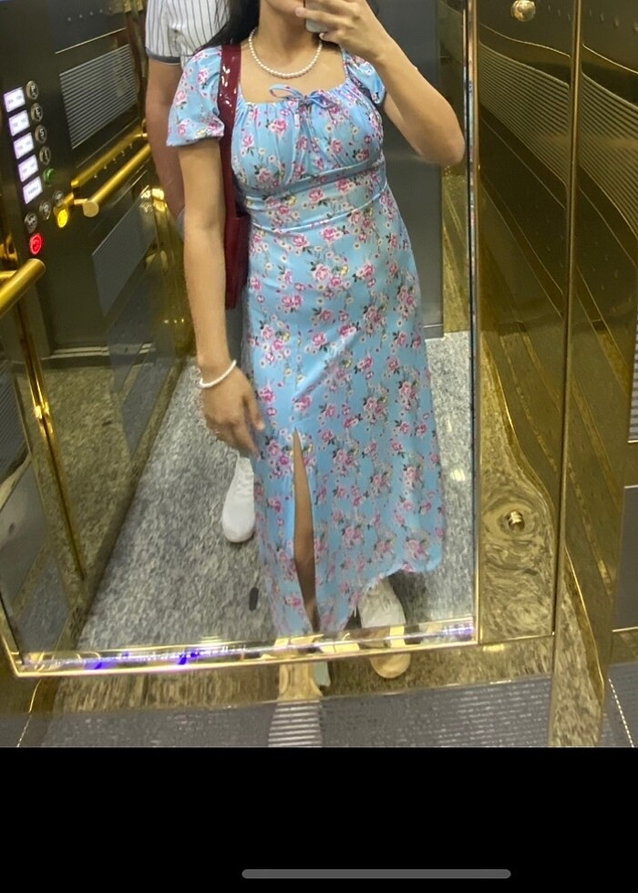 Yırtmaçlı Pinteres elbise - Görsel 2