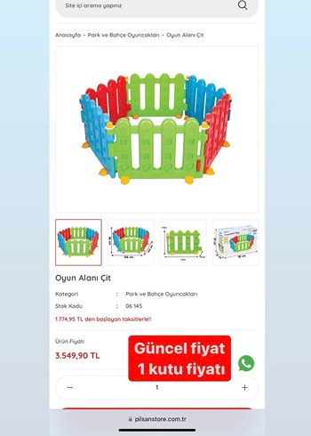 Pilsan renkli oyun çiti