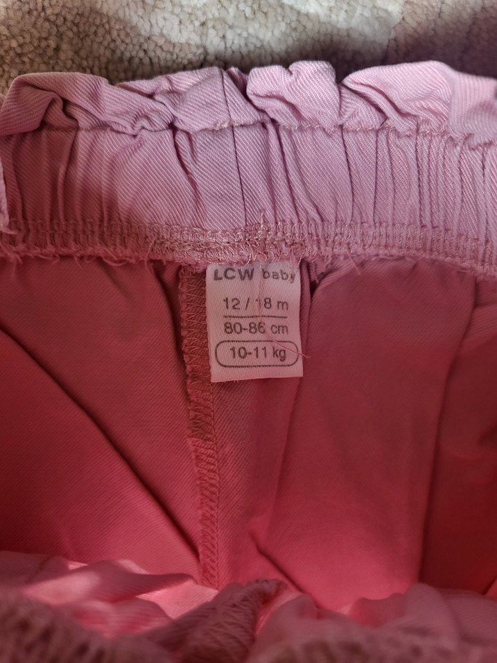 Kemerli Pembe Kız Çocuk Şortu - Görsel 3