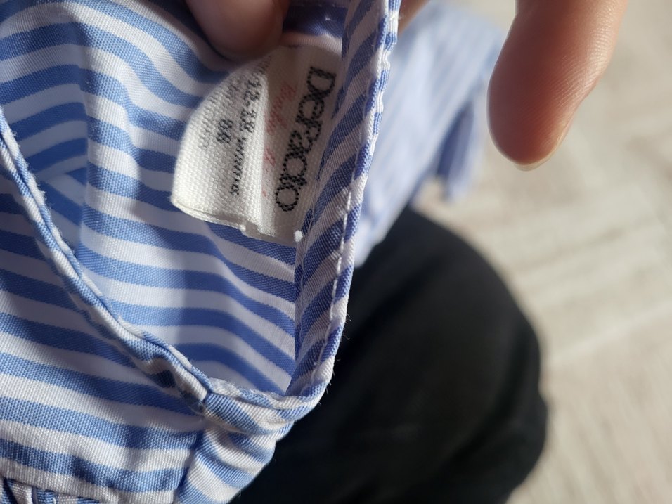 Mavi Çizgili Fırfırlı Kolsuz üst - Görsel 4