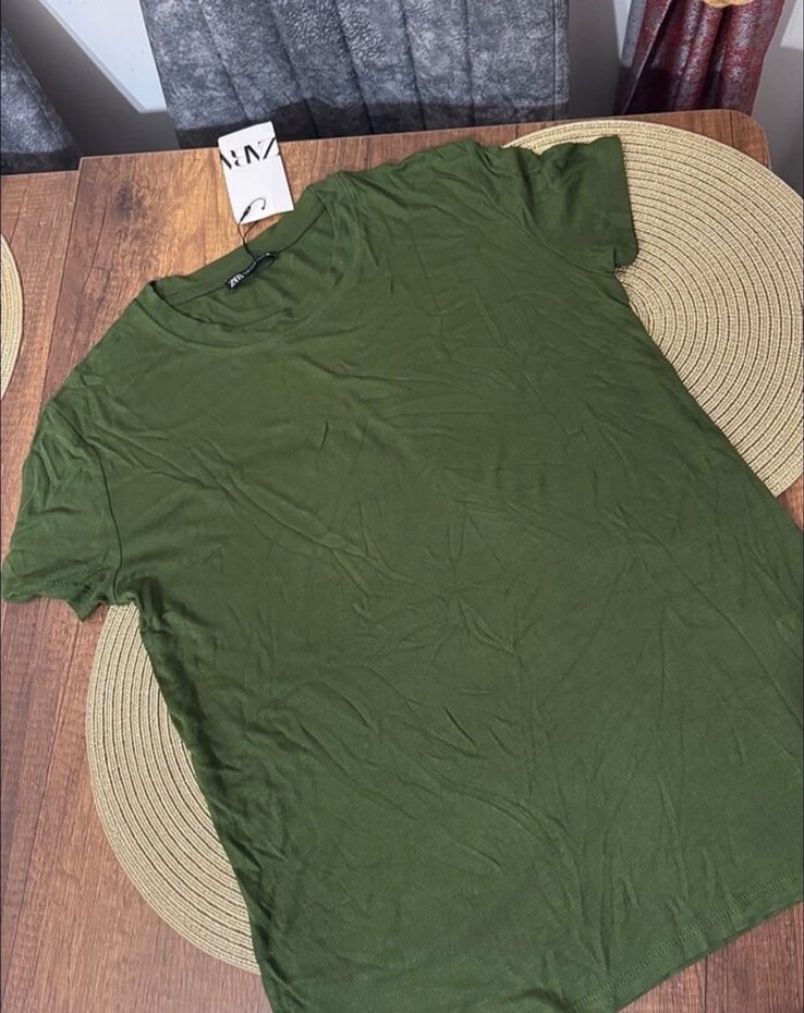 Viskoz Fitilli Kısa Kollu Tişört - Görsel 2