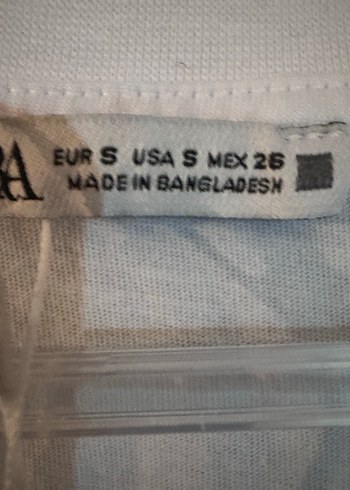s Beden Zara Orijinal Beyaz V Yaka Pamuklu Tişört