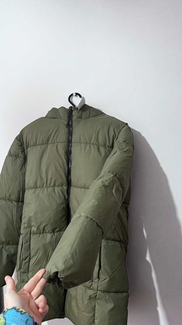 Mango Uzun Erkek Çocuk Haki Mont - Görsel 3