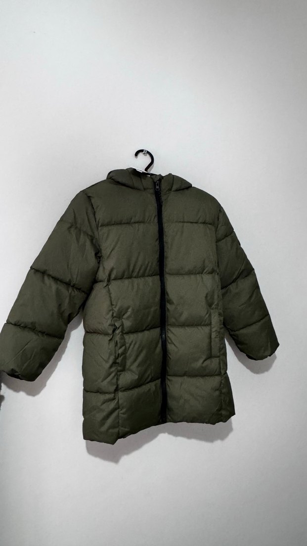 Mango Uzun Polar Erkek Çocuk Haki Mont - Görsel 3