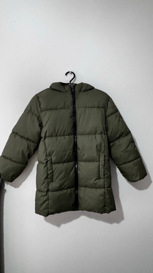 Mango Uzun Polar Erkek Çocuk Haki Mont - Görsel 2