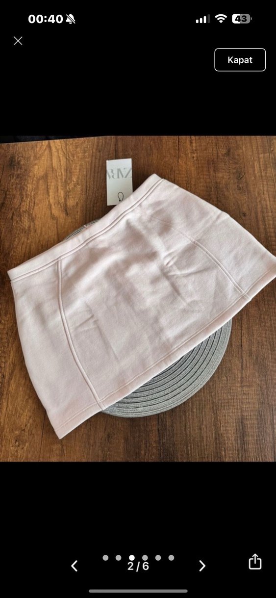 Zara Pembe Mini Etek - Görsel 2