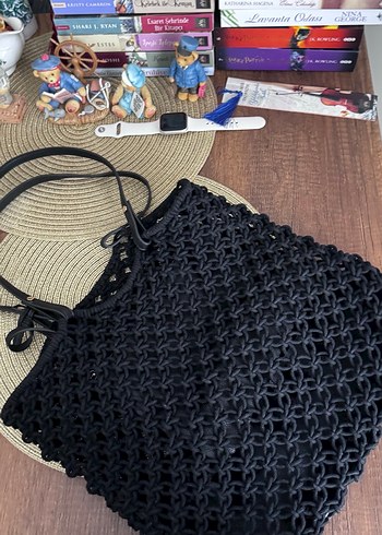 H&M Siyah Örgü Kadın Çanta - Görsel 3