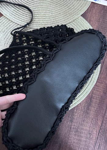 H&M Siyah Örgü Kadın Çanta - Görsel 4