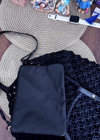 H&M Siyah Örgü Kadın Çanta - Görsel 2