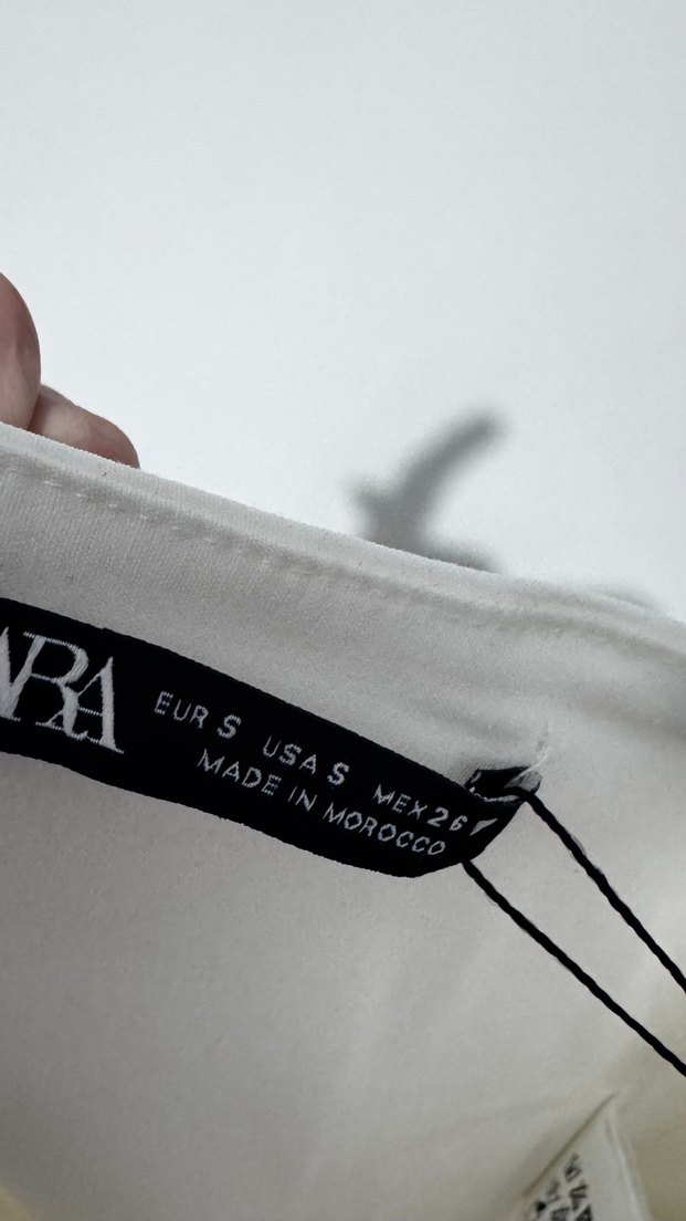 Zara Dantelli Şeritli Beyaz Top - Görsel 3