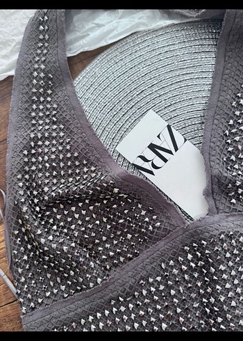 Zara Gri Mini V Yaka Büstiyer SON FİYATI - Görsel 3