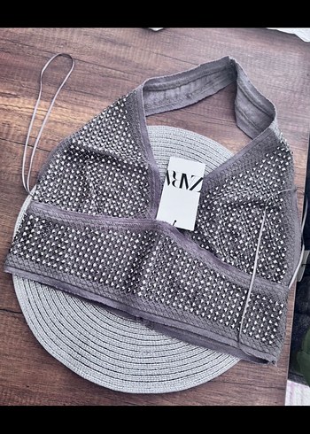Zara Gri Mini V Yaka Büstiyer SON FİYATI - Görsel 2
