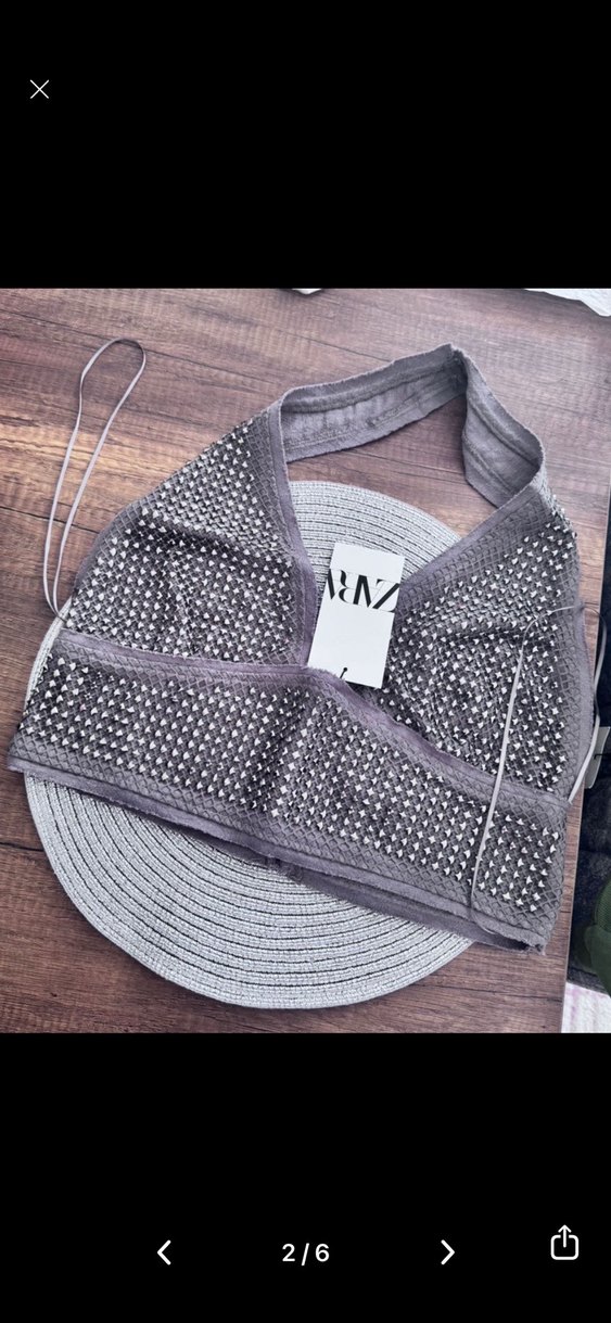 Zara Gri Mini V Yaka Büstiyer SON FİYATI - Görsel 2