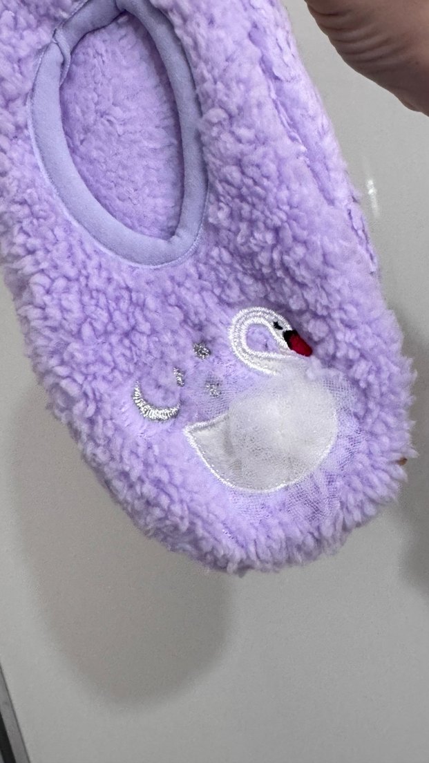 Mor Nakışlı ve Kürklü Kız Çocuk Penti - Görsel 2