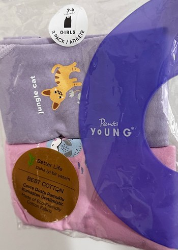 Penti YOUNG Kız Çocuk 2'li Pamuklu Atlet - Görsel 2