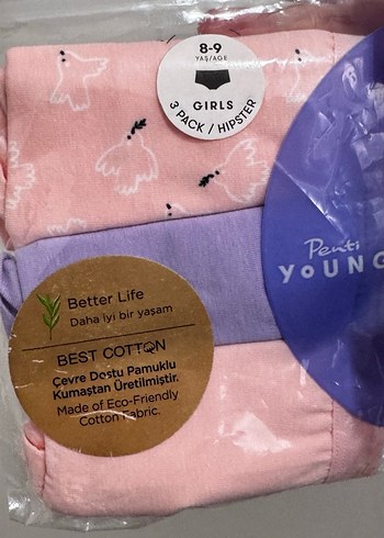 Penti Young Kız Çocuk 3'lü Pamuklu Mini Külot - Görsel 3