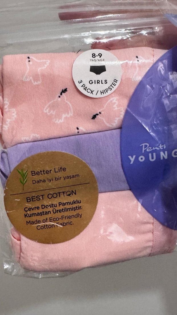 Penti Young Kız Çocuk 3'lü Pamuklu Mini Külot - Görsel 3