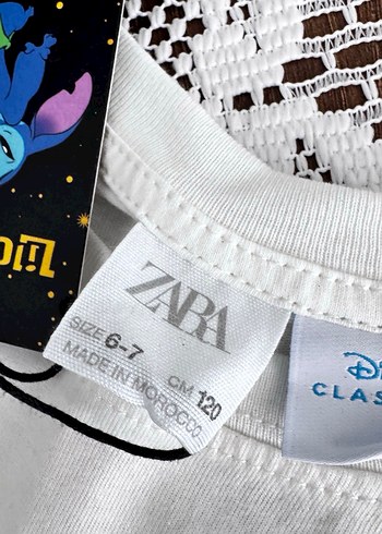 Kız Çocuk Beyaz Lilo & Stitch Baskılı Tişört - Görsel 2