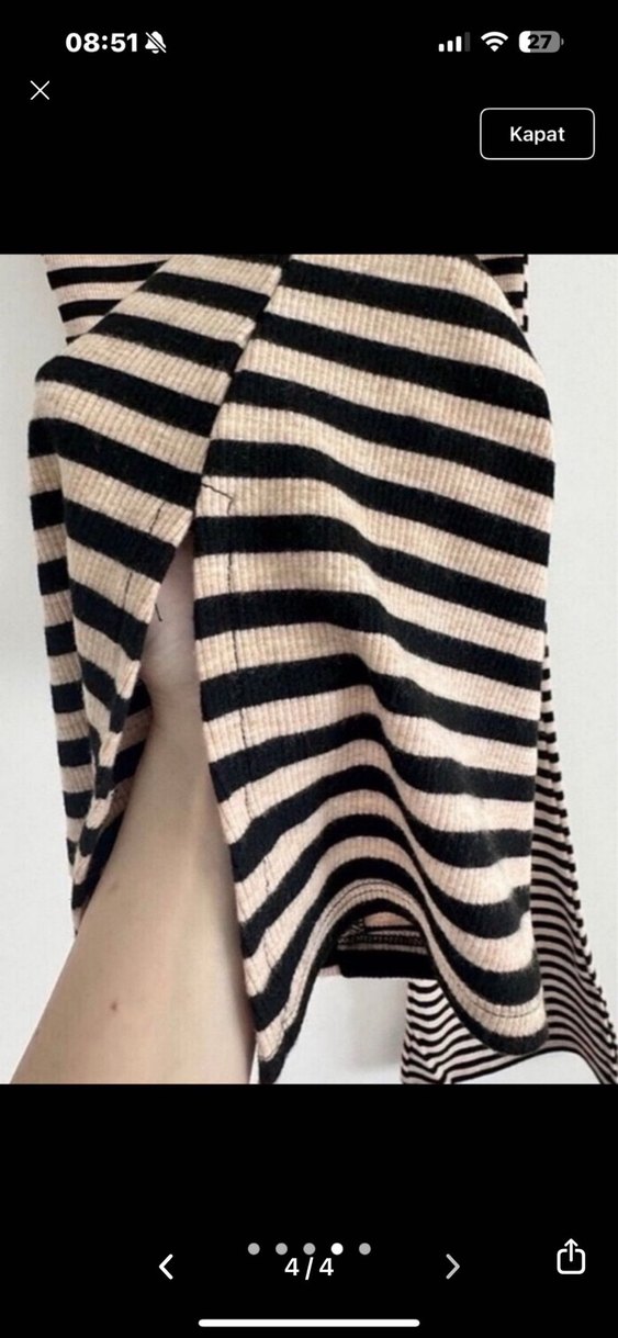 Kadın Bej Zebra Desenli  Pantolon - Görsel 4